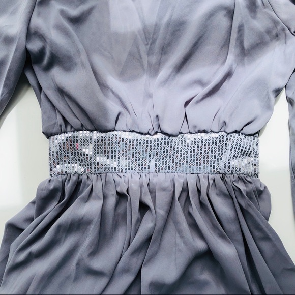 Deep V Sequin Detailed Maxi Dress - Picture 7 of 7